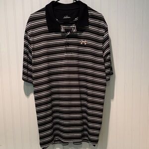 Under Armour Men's Polo with Black and White Stripes Size XL